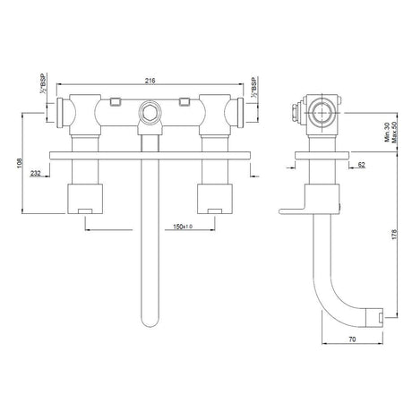 2 CONC STOP WITH  BASIN SPT - JAQUAR FAUCETS -  ( CHROME - FUSION - 0x15 mm - 0inchX0.5inch )