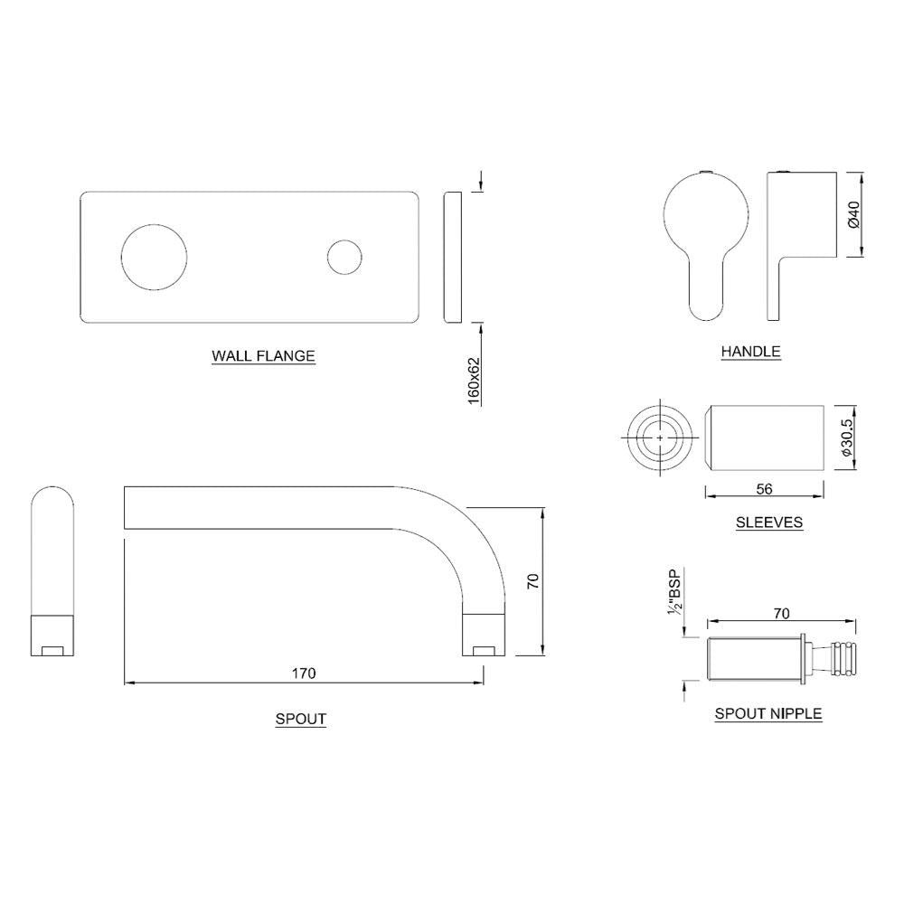 EXP.PARTS KIT FOR S/CON.STOP COCK&SPOUT - JAQUAR FAUCETS -  ( CHROME - FUSION - 0x0 mm - 0inchx0inch )