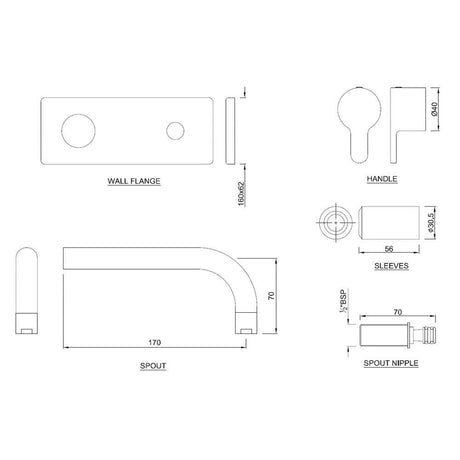 EXP.PARTS KIT FOR S/CON.STOP COCK&SPOUT - JAQUAR FAUCETS -  ( CHROME - FUSION - 0x0 mm - 0inchx0inch )