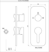 AQUAMAX EXPOSED PART KIT OF SINGLE LEVER SHOWER MIXER WITH 3-WAY DIVERTER & SLEEVE (COMPATIBLE WITH ALD-783N) - JAQUAR FAUCETS -  ( CHROME - FUSION - 0x15 mm - 0inchX0.5inch )