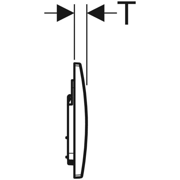 ACTUATOR PLATE ALPHA 01 SQUARE - GEBERIT -  ( BRIGHT CHROME - ALPHA - 525x350 mm - 21inchX14inch )