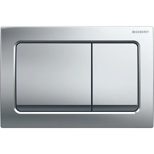 ACTUATOR PLATE ALPHA 01 SQUARE - GEBERIT -  ( BRIGHT CHROME - ALPHA - 525x350 mm - 21inchX14inch )