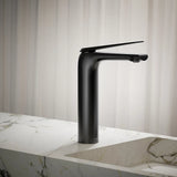 AVID TALL SINGLE HANDLE FAUCET W/PIPES - KOHLER LUXURY -  ( BLACK MATT - LUXURY - 0x15 mm - 0inchX0.5inch )