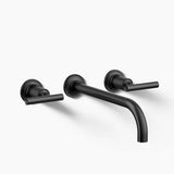 WALL-MOUNT BATHROOM SINK FAUCET TRIM WITH LEVER HANDLES - KOHLER LUXURY -  ( MATTE BLACK - LUXURY - 0x0 mm - 0inchx0inch )