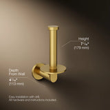 COMPOSED VERTICAL TISSUE HOLDER - KOHLER LUXURY -  ( VIBRANT BRUSHED MODERNE BRASS - LUXURY - 0x15 mm - 0inchX0.5inch )