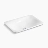SARTORIAL PAISLEY CARILLON RECTANGLE LAVATORY WASH BASIN - KOHLER LUXURY -  ( WHITE - LUXURY - 536x370 mm - 21inchX14.8inch )