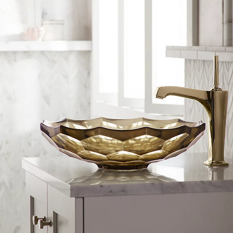 BRIOLETTE TABLE MOUNT WASH BASIN - KOHLER LUXURY -  ( TRANSLUCENT SANDALWOOD - LUXURY - 0x0 mm - 0inchx0inch )