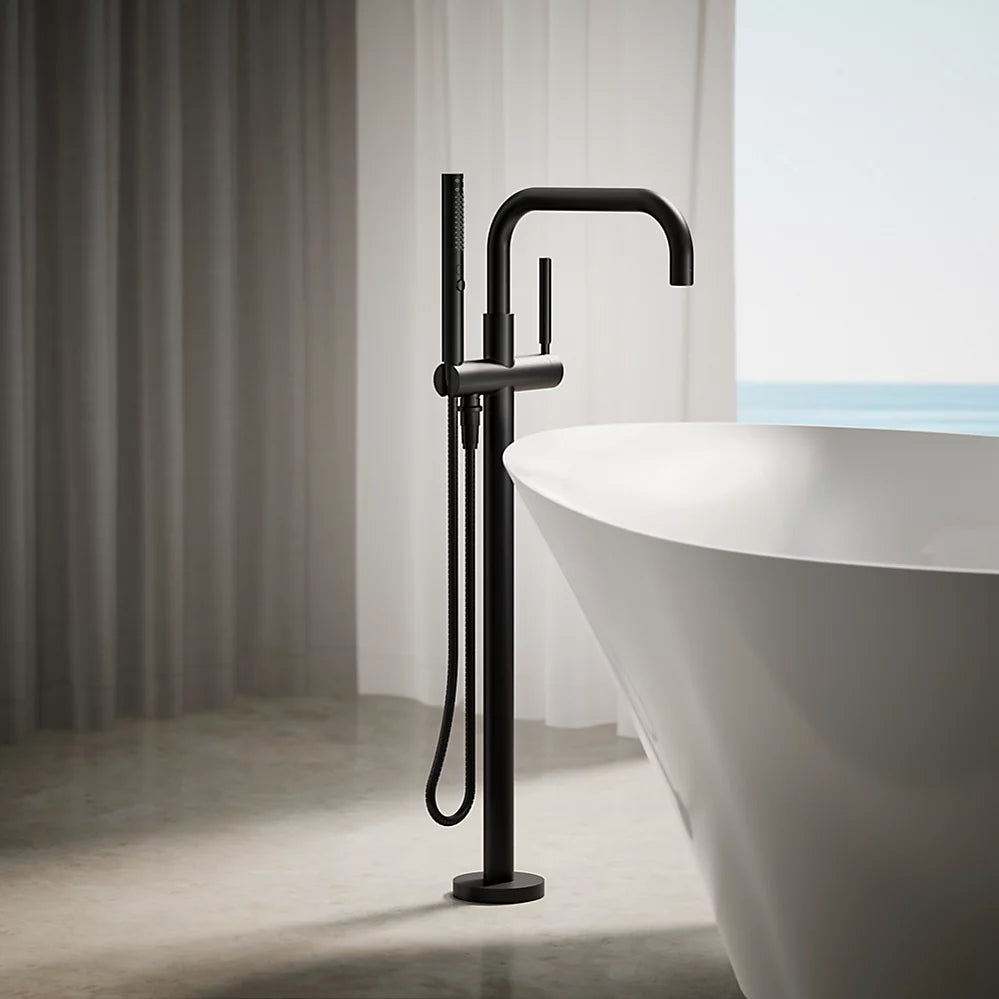 PURIST FREESTANDING BATH FAUCET TRIM - KOHLER LUXURY -  ( MATT BLACK - LUXURY - 0x15 mm - 0inchX0.6inch )