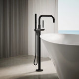 PURIST FREESTANDING BATH FAUCET TRIM - KOHLER LUXURY -  ( MATT BLACK - LUXURY - 0x15 mm - 0inchX0.6inch )