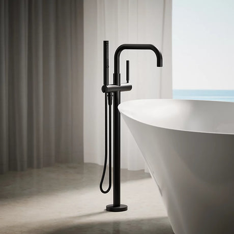 PURIST FREESTANDING BATH FAUCET TRIM - KOHLER LUXURY -  ( MATT BLACK - LUXURY - 0x15 mm - 0inchX0.6inch )