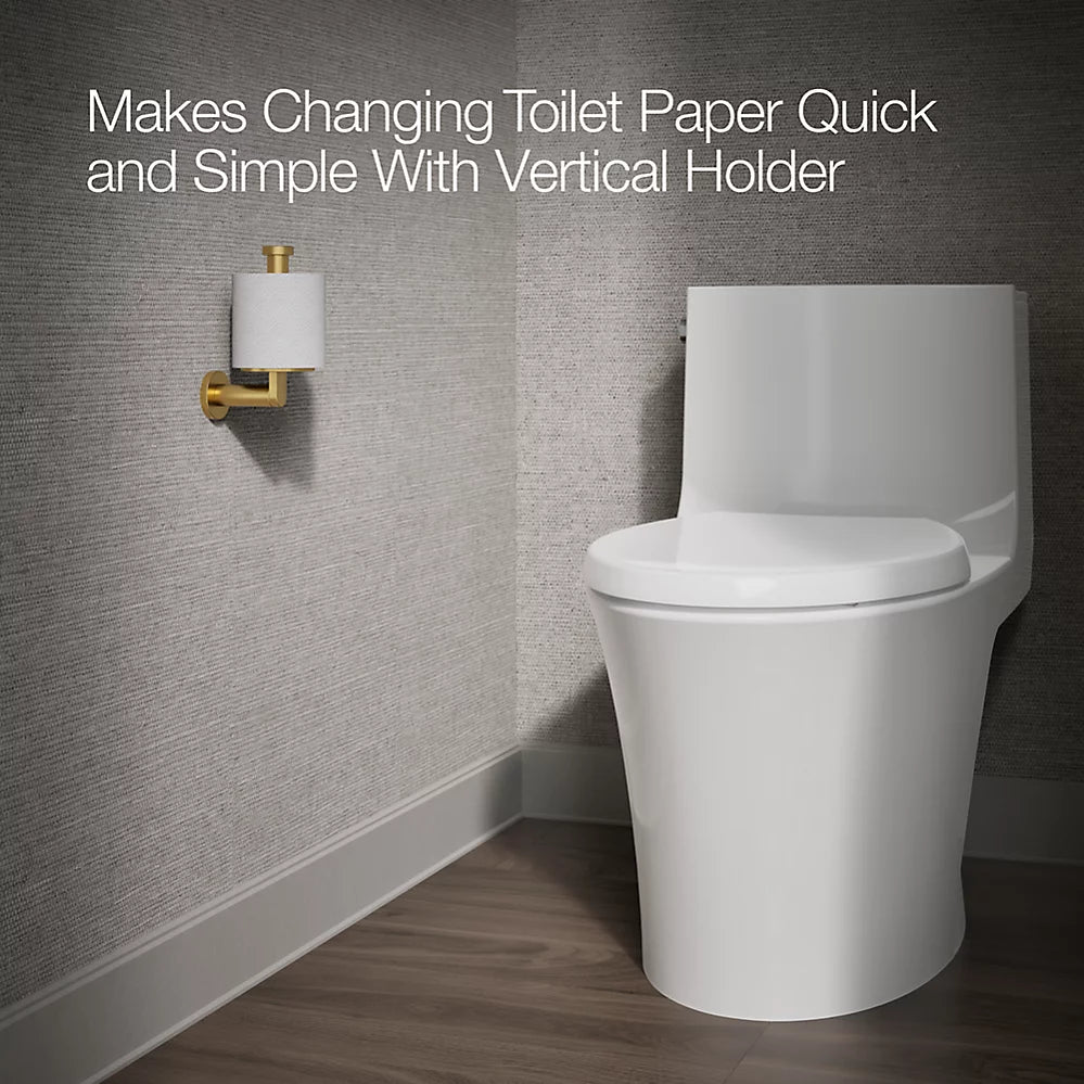 COMPOSED VERTICAL TISSUE HOLDER - KOHLER LUXURY -  ( VIBRANT BRUSHED MODERNE BRASS - LUXURY - 0x15 mm - 0inchX0.5inch )