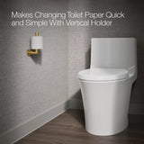 COMPOSED VERTICAL TISSUE HOLDER - KOHLER LUXURY -  ( VIBRANT BRUSHED MODERNE BRASS - LUXURY - 0x15 mm - 0inchX0.5inch )
