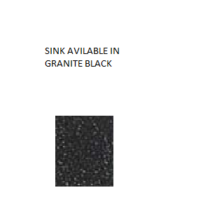 QUARTZ SINK 1.0 BOWL W/O DRAIN BOARD (DEPTH 8INCH) LIVIA LARGE - NIRALI -  ( GRANITE BLACK - QUARTZ ELITE RANGE - 595x450 mm - 24inchX18inch )