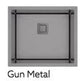 1 BOWL W/O DRAIN BOARD (DEPTH 8INCH) THK 1MM - CARYSIL -  ( GUN METAL MATT - MICRO RADIUS R10 - 610x457 mm - 24inchX18inch )
