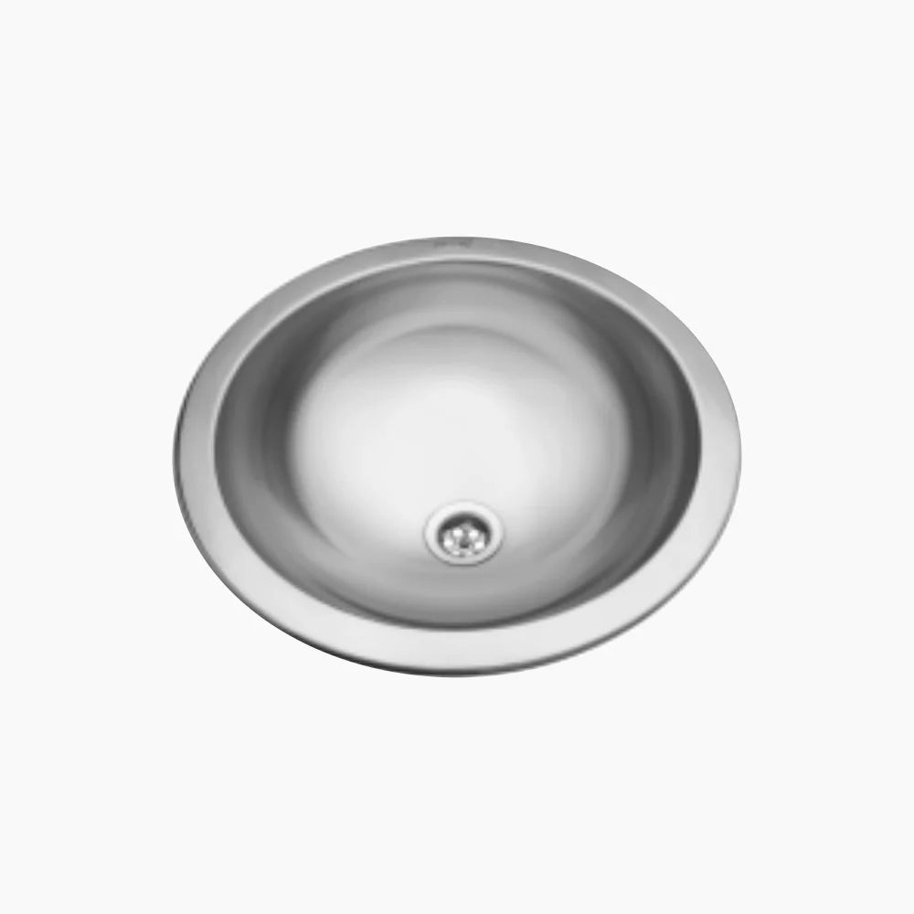 SS SINK 1.0 BOWL (DEPTH 6.25  ) GLOBUS DEEP SMALL - NIRALI -  ( SATIN - PEARL RANGE - 0x380 mm - 0inchX15inch )