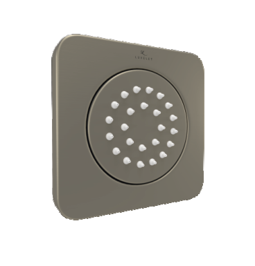 BODY SHOWER SQUARE CONC+EXPOSED SET - LUXELET -  ( STEEL BRONZE - HYDRA 100 - 20x100 mm - 0.8inchX4inch )