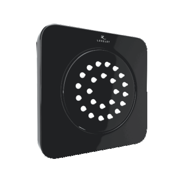 BODY SHOWER SQUARE CONC+EXPOSED SET - LUXELET -  ( TITANIUM BLACK - HYDRA 100 - 20x100 mm - 0.8inchX4inch )