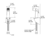 (PRUN)COMP. H.FAUCET W/HOSE & BRACKET - KOHLER POPULAR -  ( ROSE GOLD - POPULAR - 0x15 mm - 0inchX0.6inch )