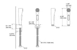 ELATE HEALTH FAUCET WITH HOSE & BRACKET - KOHLER PREMIUM -  ( FRENCH GOLD - PREMIUM - 0x15 mm - 0inchX0.6inch )