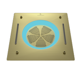 HYDRA LED CEILING SHOWER 3 FLOW WITH INST KIT - LUXELET -  ( CHAMPAGNE GOLD BRUSHED - TIBO - 550x500 mm - 22inchX20inch )