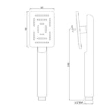 MAZE HAND SHOWER 60X90MM RECTANGULAR - JAQUAR FAUCETS -  ( STAINLESS STEEL - HAND SHOWER - 0x15 mm - 0inchX0.5inch )