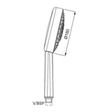 ROUND S.FLOW W/O TUBE & HOOK - JAQUAR FAUCETS - ( CHROME - HAND SHOWER - 15x180 mm - 0.5inchX7inch )