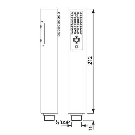 ROUND 32MM W/O TUBE & HOOK - JAQUAR FAUCETS -  ( CHROME - HAND SHOWER - 0x15 mm - 0inchX0.5inch )