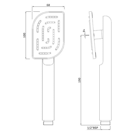 ALIVE MAZE HAND SHOWER ROUND ED - JAQUAR FAUCETS -  ( BLACK MATT - HAND SHOWER - 100x68 mm - 4inchX2.72inch )