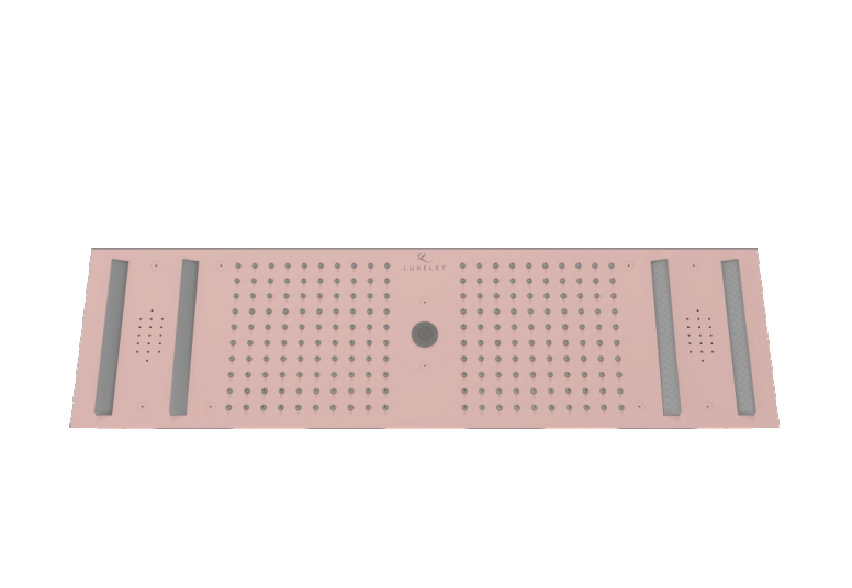 HYDRA LED CEILING SHOWER 4 FLOW WITH INST KIT - LUXELET -  ( FLAMIGO PINK - MIK - 900x300 mm - 36inchX12inch )