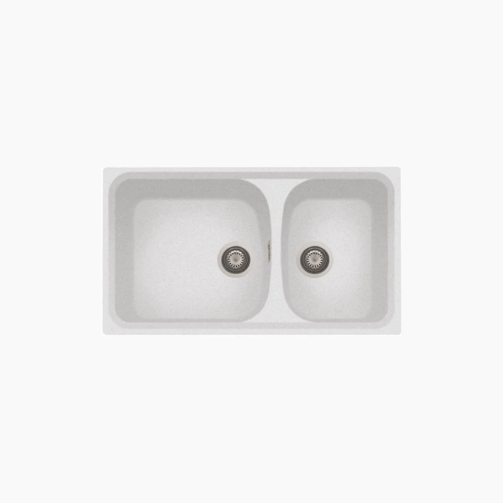 QUARTZ SINK 1.0 BOWL W/O DRAINBOARD (DEPTH 8.5INCH) HARMONY LV-1 - NIRALI -  ( BEIGE GRANITE - QUARTZ PREMIUM RANGE - 500x432 mm - 19.68inchX17inch )