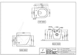 BIDSPA RIMLESS BLIND INSTALLATION WALL HUNG WC WITH ELECTRONIC PP SEAT COVER, HINGES & ACCESSORIES SET - JAQUAR SWARE - ( WHITE - BIDSPA (ELECTRONIC WC)- 375x520x400 mm - 15inchX20.8inchX16inch )
