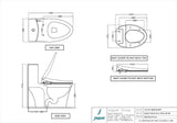 RIMLESS SING.PIECE-WC W/ELECTRONIC PP SC - JAQUAR SWARE - ( WHITE - BIDSPA - 0x0 mm - 0inchX0inch )