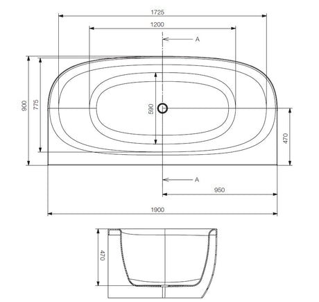 BATH TUB W/POWDER COATED FRAME - JAQUAR WELLNESS - ( WHITE - ARC - 1800x900 mm - 76inchX36inch )
