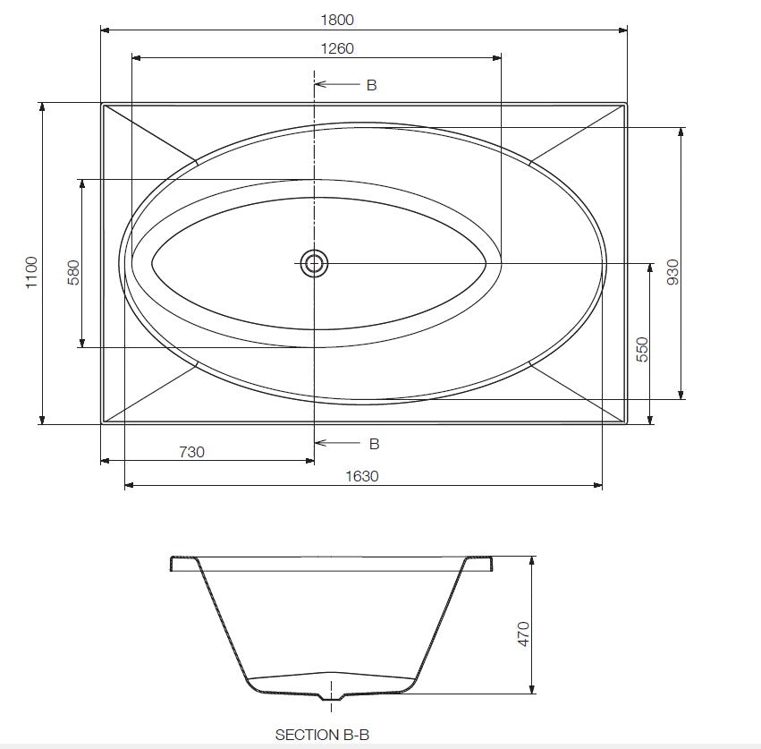BATH TUB W/POWDER COATED FRAME - JAQUAR WELLNESS - ( WHITE - D-ARC - 1800x1100 mm - 72inchX44inch )