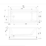 FONTE BUILT-IN BATH TUB - JAQUAR WELLNESS -  ( WHITE - FONTE - 0x0 mm - 0inchx0inch )