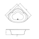ANGULAR PANEL FOR FUSION 140X140 - JAQUAR WELLNESS - ( WHITE - FUSION - 0x0 mm - 0inchX0inch )
