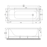 FRONT PANEL SUITABLE FOR LAGUNA 1800 X 7 (KUB/ALI/DARC/FONTE,WHITE)- JAQUAR WELLNESS - ( WHITE - - 0x0 mm - 0inchX0inch )