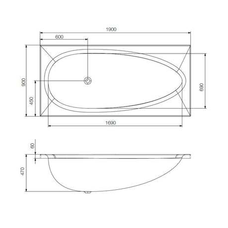 FRONT PANEL FOR VIGNETTE 190X90 - JAQUAR WELLNESS -  ( WHITE - VIGNETTE PRIME - 0x0 mm - 0inchx0inch )