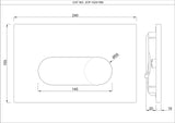 CONTROL PLATE - JAQUAR CISTERN -  ( BLACK MATT - ORNAMIX PRIME - 240x155 mm - 9.6inchx6.2inch )