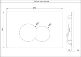CONTROL PLATE - JAQUAR CISTERN -  ( STAINLESS STEEL - OPAL - 240x155 mm - 9.6inchX0inch )