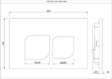 (PRUN) CONTROL PLATE - JAQUAR CISTERN -  ( GOLD - ALIVE - 0x0 mm - 0inchX0inch )