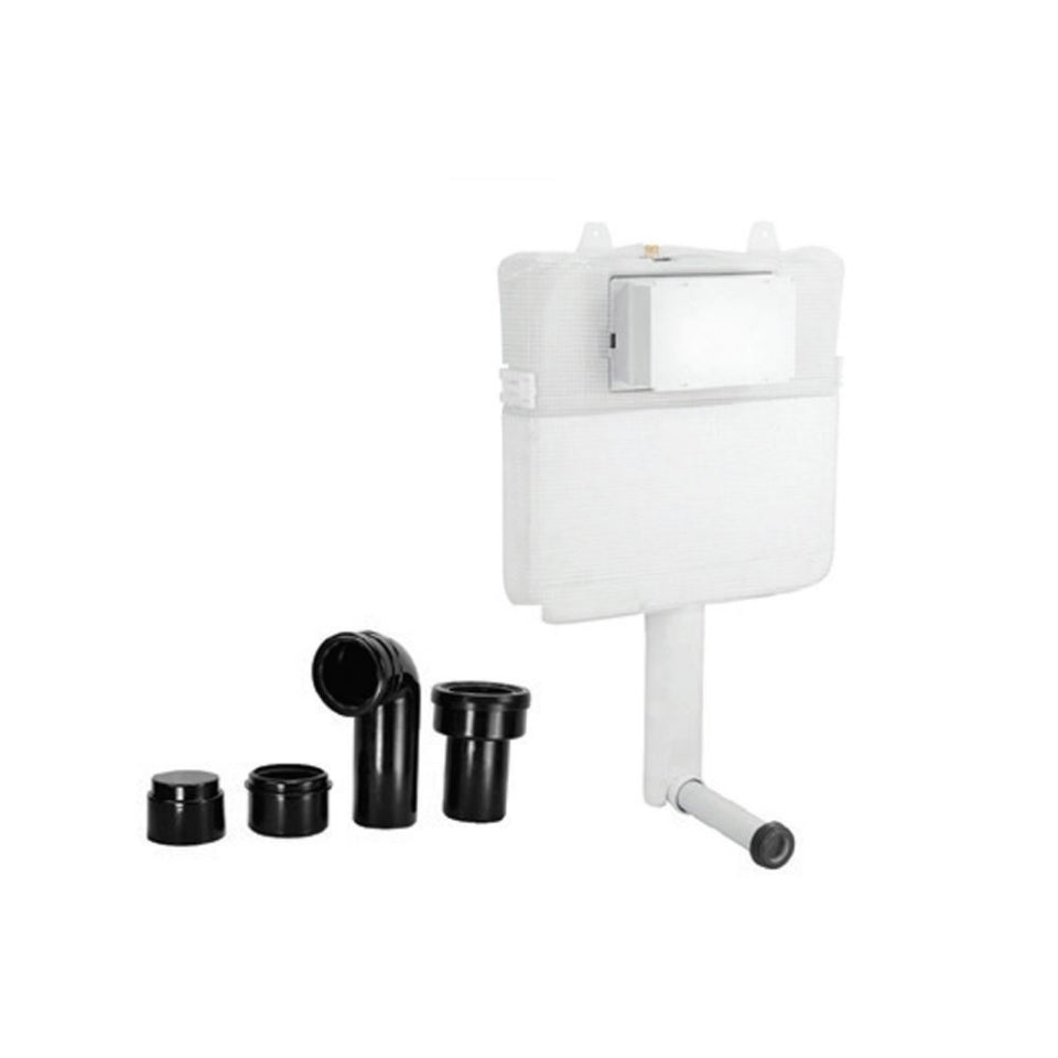 CONC.CIST 80MM WTH S DRAIN PIPE W/O FRAM - JAQUAR CISTERN -  ( WHITE -  - 0x0 mm - 0inchx0inch )