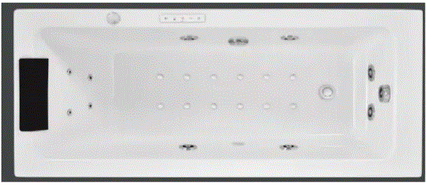 FRONT PANEL SUITABLE FOR FONTE - JAQUAR WELLNESS -  ( WHITE - FONTE - 1600x700 mm - 64inchX28inch )