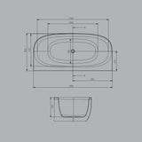 ARC WATER SYSTEM WHIRLPOOL - JAQUAR WELLNESS - ( WHITE - ARC - 1900x900 mm - 76inchX36inch )