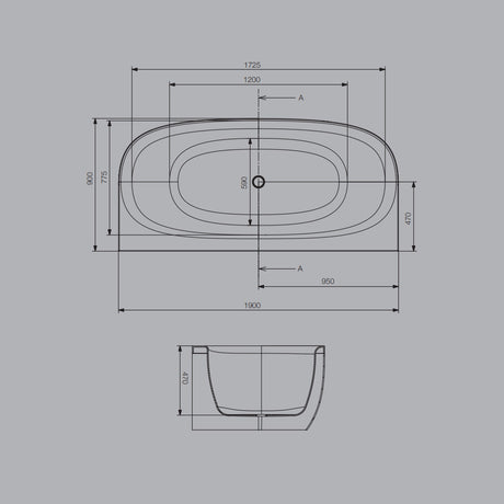 ARC WATER SYSTEM WHIRLPOOL - JAQUAR WELLNESS -  ( WHITE - ARC - 1900x900 mm - 76inchX36inch )