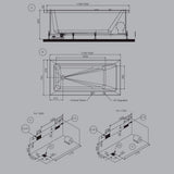 WHIRLPOOL COMBI SYSTEM(6WATER+12AIRJETS)- JAQUAR WELLNESS - ( WHITE - FONTE - 1500x750 mm - 60inchX30inch )