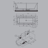 WHIRLPOOL COMBI SYSTEM - JAQUAR WELLNESS - ( WHITE - FONTE - 1800x800 mm - 72inchX32inch )