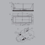 WHIRLPOOL COMBI SYSTEM W/O F&S PANEL - JAQUAR WELLNESS -  ( WHITE - KUBIX - 1800x800 mm - 72inchX32inch )