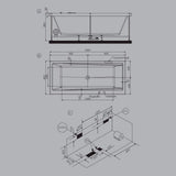 WHIRLPOOL WATER SYSTEM W/O F&S PANEL - JAQUAR WELLNESS - ( WHITE - KUBIX - 1800x800 mm - 72inchX32inch )