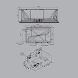 WHIRLPOOL WATER SYSTEM W/O F&S PANEL - JAQUAR WELLNESS - ( WHITE - KUBIX - 1800x1100 mm - 72inchX44inch )